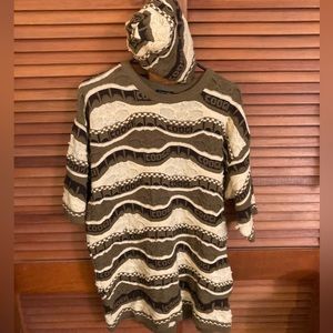 Rare Coogi knitted shirt & matching hat